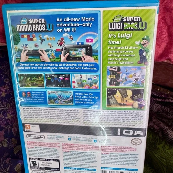 Blue New Super Mario Bros U Video Game for Wii U - Picture 2 of 3